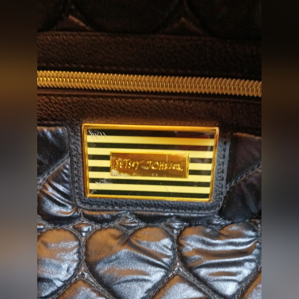 Betsey Johnson Black Quilted Women's Bag - Picture 2 of 8